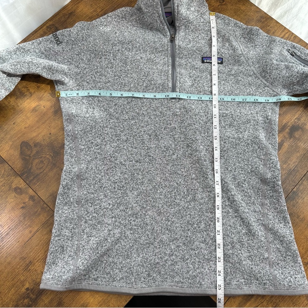 Patagonia Women’s Better Sweater Quarter Zip Fleece Light, Gray Heather, Large - Picture 11 of 16